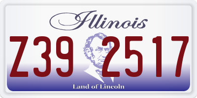 IL license plate Z392517