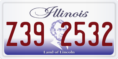 IL license plate Z392532