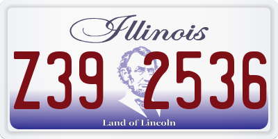 IL license plate Z392536