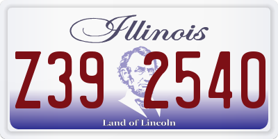 IL license plate Z392540