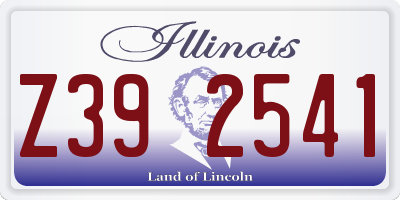 IL license plate Z392541