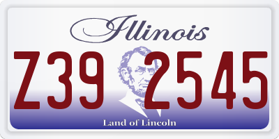 IL license plate Z392545