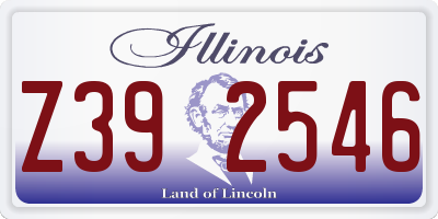 IL license plate Z392546