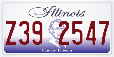 IL license plate Z392547