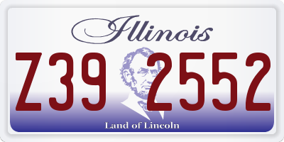 IL license plate Z392552