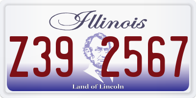 IL license plate Z392567