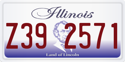 IL license plate Z392571