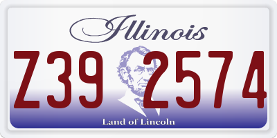 IL license plate Z392574