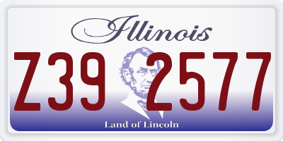 IL license plate Z392577