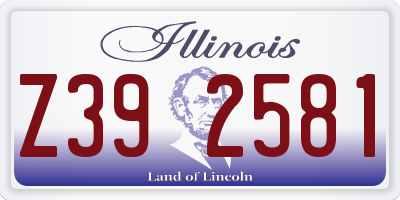 IL license plate Z392581