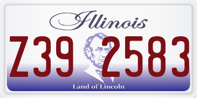 IL license plate Z392583