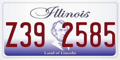 IL license plate Z392585