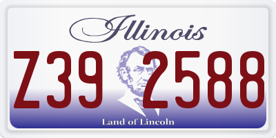 IL license plate Z392588