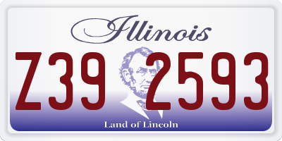 IL license plate Z392593