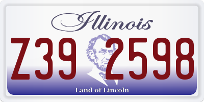 IL license plate Z392598