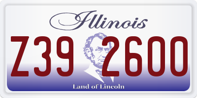 IL license plate Z392600