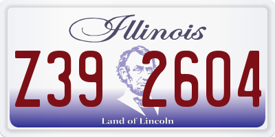 IL license plate Z392604