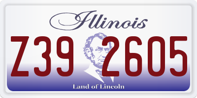 IL license plate Z392605