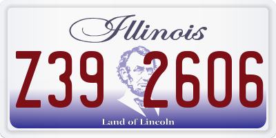 IL license plate Z392606