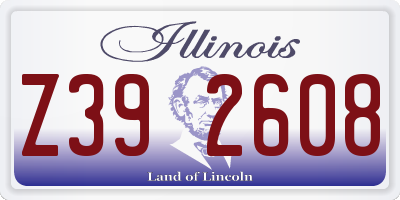 IL license plate Z392608