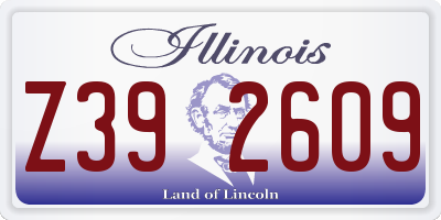 IL license plate Z392609