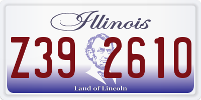 IL license plate Z392610