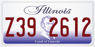 IL license plate Z392612