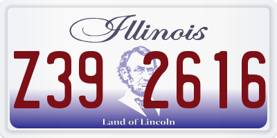 IL license plate Z392616