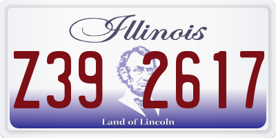IL license plate Z392617