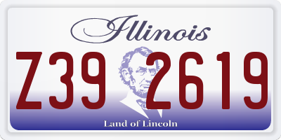 IL license plate Z392619