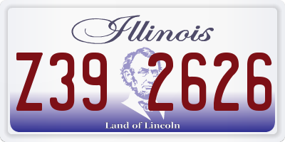 IL license plate Z392626