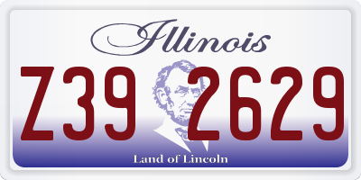 IL license plate Z392629