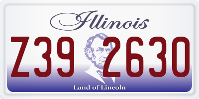 IL license plate Z392630