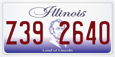 IL license plate Z392640