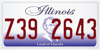IL license plate Z392643