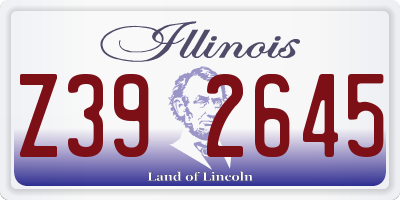 IL license plate Z392645