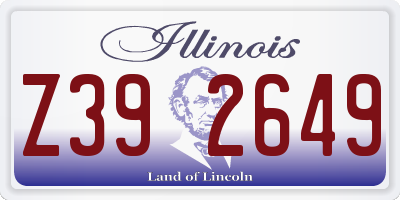 IL license plate Z392649