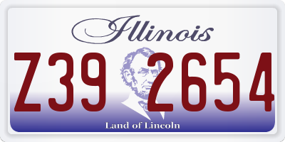 IL license plate Z392654