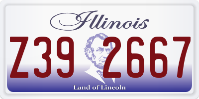 IL license plate Z392667
