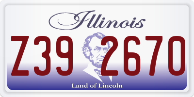 IL license plate Z392670
