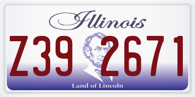 IL license plate Z392671
