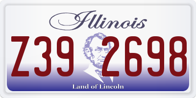 IL license plate Z392698