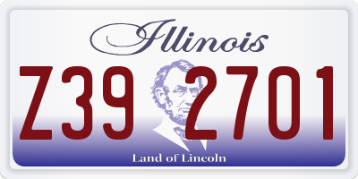 IL license plate Z392701