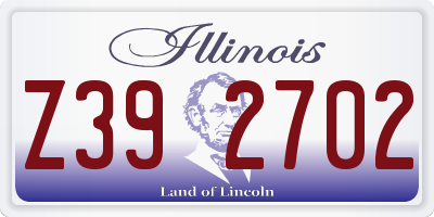 IL license plate Z392702