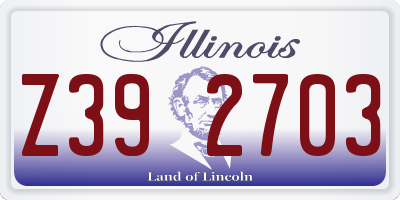 IL license plate Z392703