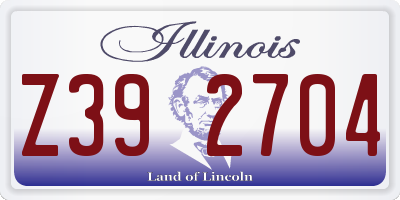 IL license plate Z392704