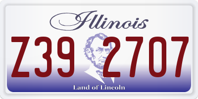 IL license plate Z392707