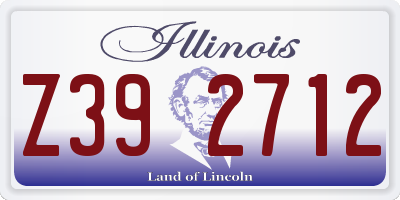 IL license plate Z392712