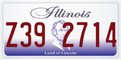 IL license plate Z392714