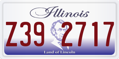 IL license plate Z392717